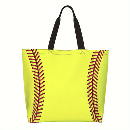 Woman Softball Tote Handbag Large Oversize Casual Sports Softball Mom Beach Travel Bag