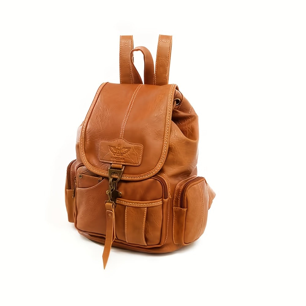 Retro Double Shoulder Bag Fashion Trend Hook Women'S Backpack Student School Bag Factory Wholesale Leisure Double Shoulder Back Women'S Bag