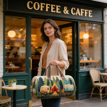 Quilted Travel Tote Bag, Clothing Storage Bag, Large Multi-functional Zippered Closure, Perfect for Vacations, Travel, And Leisure. Stylish And Trendy, This Travel Tote Bag Boasts An Extra-large Capacity And Is Ideal for Parties, Commuting, And Work.