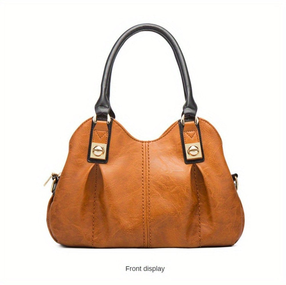 4pcs Vintage Handbag - Large Capacity, Multi-pocket, Women's Casual Tote Shoulder Bag Diagonal Span Bag