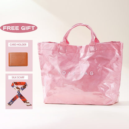 Large Plastic Tote Bag for Women, Perfect for Work, Featuring Letter Prints. Ideal As Hobo Bags, Kraft Paper Handbags, And Purses, Suitable for Valentine'S Day And Mother'S Day Gifts