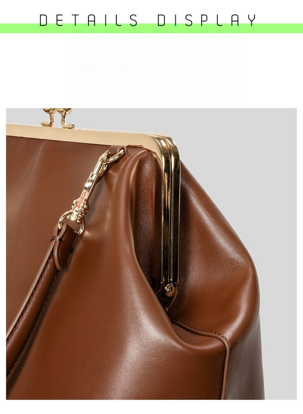 Luxury-inspired, Niche-design Large Clasp-closure Clutch Bag-spacious, Stylish, and Versatile. Metal-framed Evening Clutch-perfect for Birthdays and Holidays.