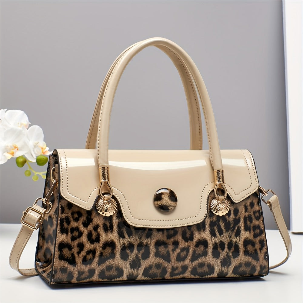 Shoulder Bag for Women – Adjustable Strap, Leopard Print Magnetic Snap Adjustable | Bag Vero – detail view 21