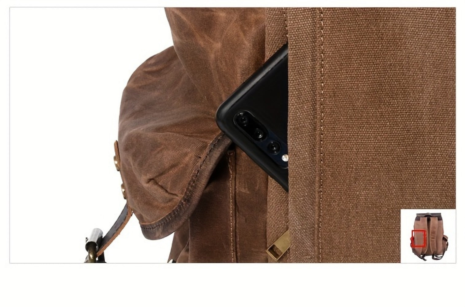 Laptop Backpack – Canvas, for Travel & Everyday Use | Bag Vero – detail view 22