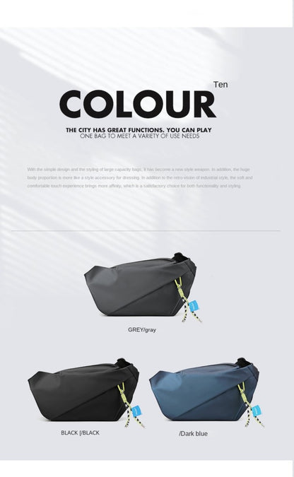High Quality shoulder bag, high-density nylon fabric, magnetic buckle, flexible, trendy, portable water cup bag, large capacity, fashionable, Men's bag, breathable, smooth zipper, free pendant for same day shipment