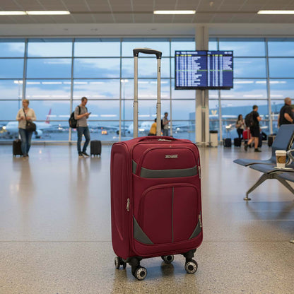 New York Xpress Durable Softside Luggage Lightweight Expandable with Spinner Wheels & Combination Lock, Reinforced Handles, Carry On Airline Approved and Checked, Soft Shell Travel Case for Men & Women, Available in 22", 26", 30", 34"