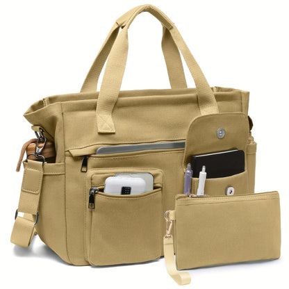 Laptop Bag – 2 Piece, Canvas, Nylon, Adjustable Strap | Bag Vero – detail view 39