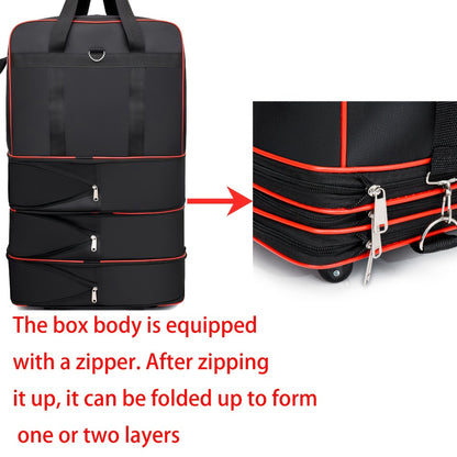 Wheeled Travel Bag with Large Capacity And 6 Universal Wheels, A Rolling Luggage Carry Bag And Foldable Expandable Travel Bag. Suitable for Travel, Business Trips, And Clothing Storage, Ideal for Relocation, Storage, And Studying Abroad.