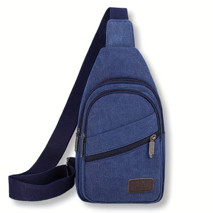 [Large Capacity Lightweight Sling Bag] Multipurpose Travel Sling Bag, Chest Bag, Canvas Crossbody Bag, Large Capacity Lightweight Bag For Men Everyday Use