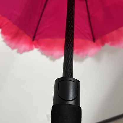 Manual Open/Close Vibrant Pink Peach Blossom Sun with UPF, 8-Rib Carbon Fiber Frame & Polyester Canopy - Portable Outdoor Shade Suitable for Travel, Camping, Parties & Decorative /Outdoor Parasol