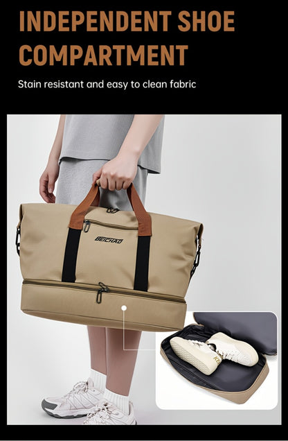 Lightweight Women'S Travel Tote Bag, Weekend Overnight Carry-On Gym Bag with Wet Pocket for Travel And Fitness