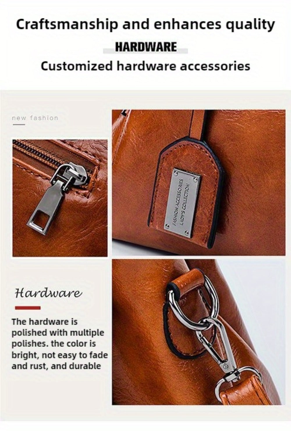 Women'S Vintage Large Capacity Hand Tote Bag - Single Shoulder Design with Detachable Straps, Perfect for Everyday Use
