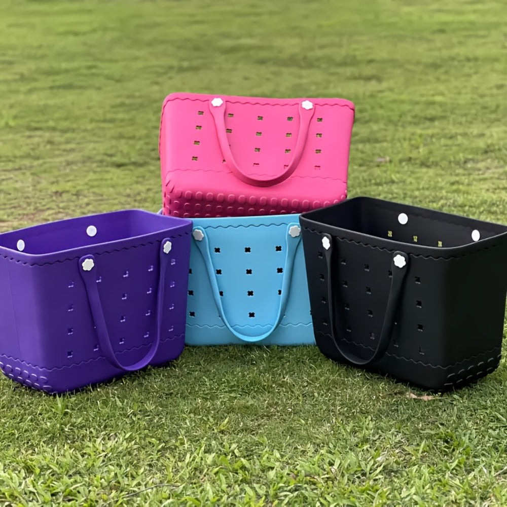 2026 New Large Capacity EVA Beach Bag, Rubber Tote Bag, Travel Bag, Easy To Organize - Easy To Clean, Sturdy And Durable | Perfect For Shopping, Travel, Parties And Outdoor Activities | Great For The Beach, Holiday Trips, And As A Gift For Family