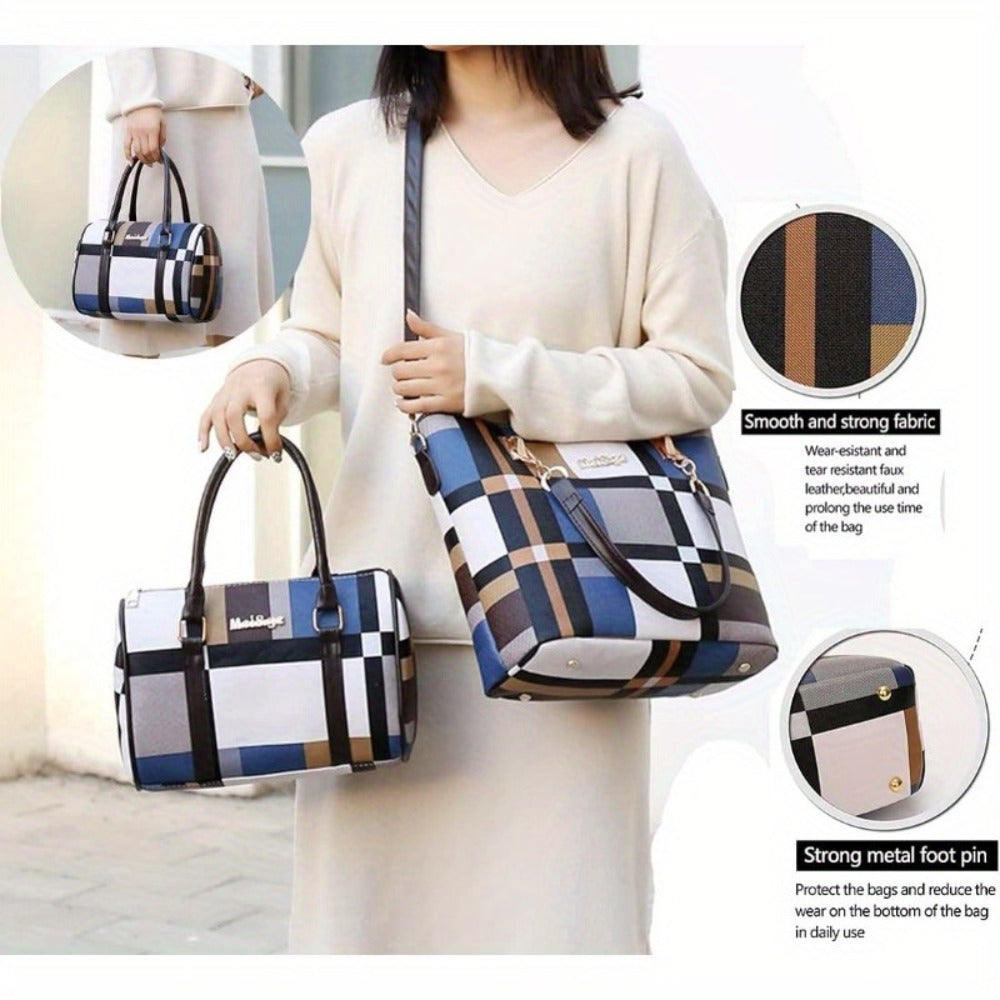 6pcs Womens Handbags Tote Bags Shoulder Bag Purses Satchel Bag Top-Handle Handbag Crossbody Bag Wallet Clutch