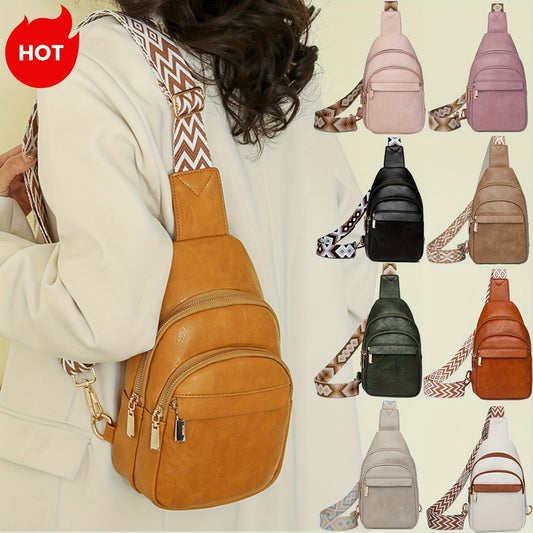1pc Small Sling Bag for Women Men Crossbody Trendy Belt Bag Crossbody Shoulder Tote Blet Bags Backpack Belt Bag Travel Purse High-quality PU