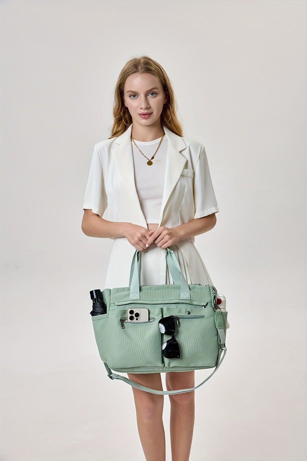 Laptop Bag – 2 Piece, Canvas, for Travel & Work | Bag Vero – detail view 40