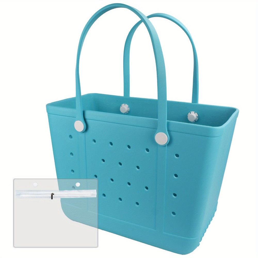 [Rubber Beach Bag] Extra Large Rubber Beach Bag Tote Bag | For Women Large Sandproof Travel Tote Bags For Beach Outdoor Sports