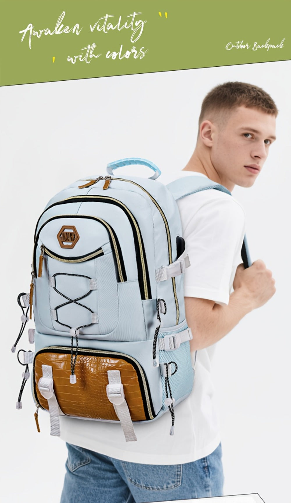 Chic Travel Backpack Suitable for Both Genders - Ideal for Work Commutes And Leisure Journeys, Featuring a USB Charging Port for Convenient Use While Traveling