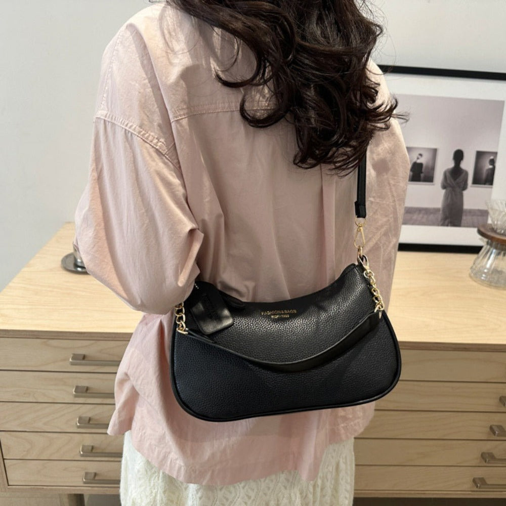 Casual Fashion Single Shoulder Crossbody Bag, Adjustable Shoulder Strap, Elegant Design Underarm Bag, Suitable for Casual, Commuting, And Daily Use, Perfect Gift for Women Returning to School, Party Handbag, Textured End