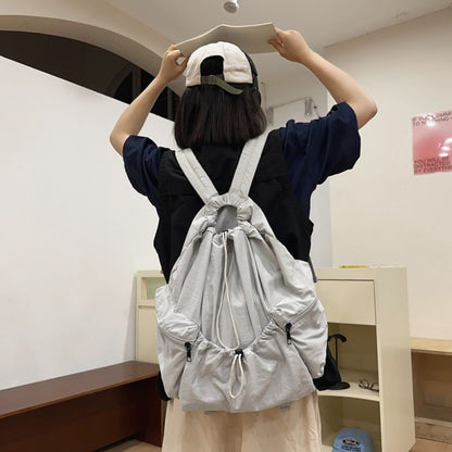 Large Capacity Drawstring Multi-Pocket Backpack for Men And Women, Lightweight Folding Suitable for Shopping, Travel, Picnic