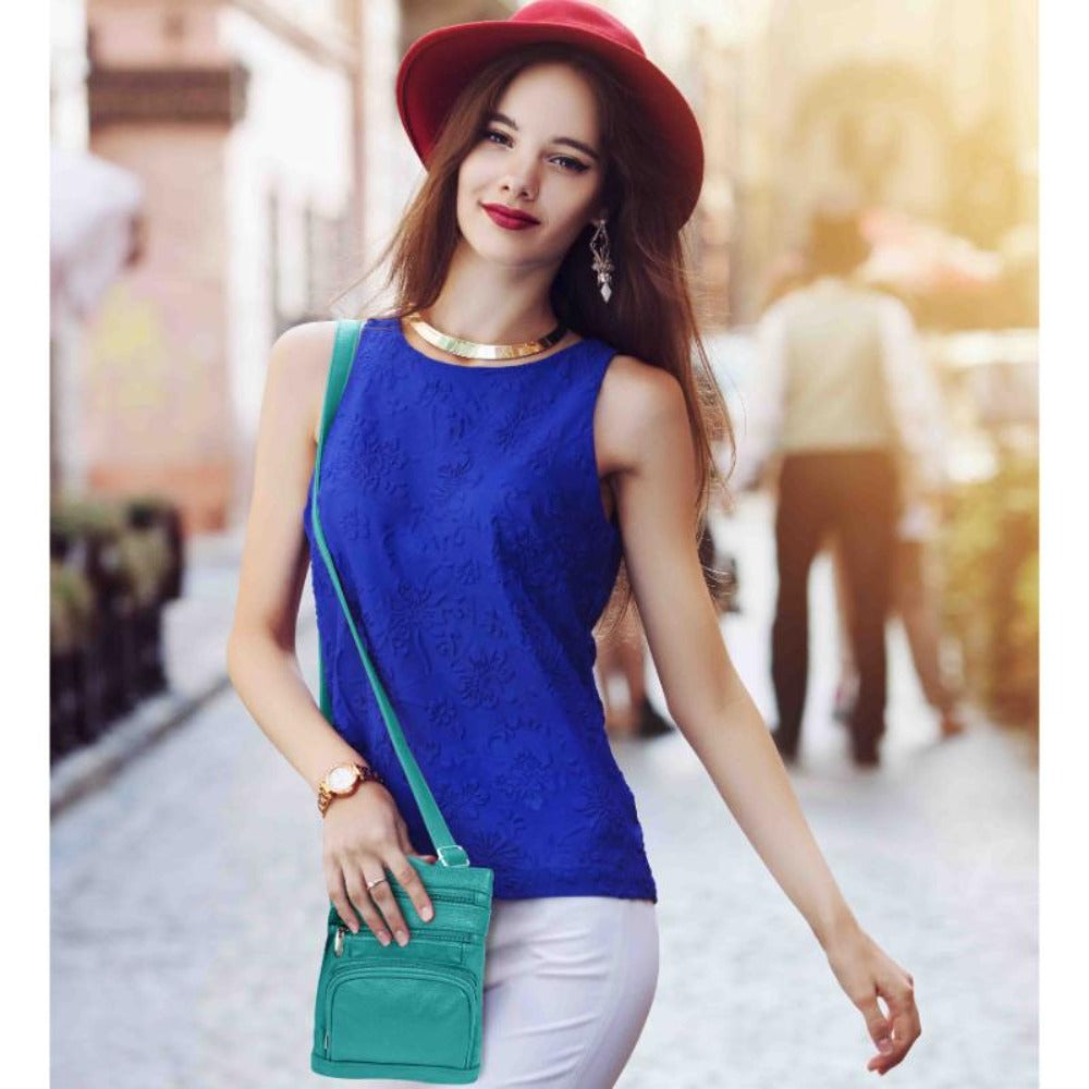 Women's Wallet – Genuine Leather, Multi Pocket, Adjustable Strap | Bag Vero – alternate view