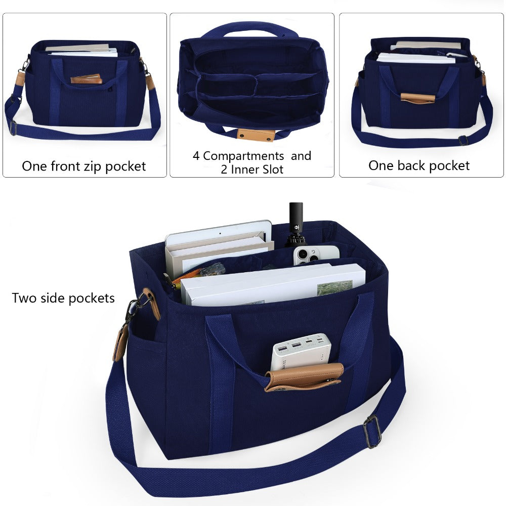2PCS Sets Canva tote bag with Makeup Bags for Women, Casual Beach Crossbody Hobo Messenger Handbag Purses Bags for Work Gym Travel Shopping