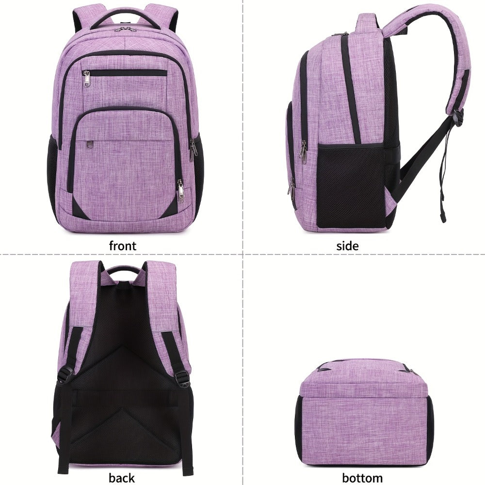 Durable Minimalist Laptop Backpack for Men & Women - 15-Inch Compartment, Adjustable Padded Straps, Multiple Pockets - Sleek Design for College, Business, Travel & Daily Commute, Sleek Modern Bag, Secure Zipper Closure, High Quality Fabric