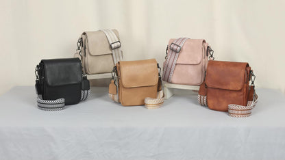 Women's PU Crossbody Bag with Flip-Top Phone Holder & Adjustable Wide Strap - Multi- Handbag Suitable for Smartphones, Tablet, Zipper Closure, Casual Shoulder Purse for //Travel (Amarillo/ /Grey/)