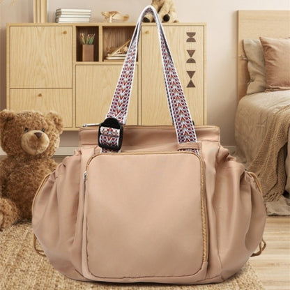 1 Large Capacity Multi-Pocket Bag, 13.8*12.6 Inches, Shape-Adjustable & Multi-Functional, Shoulder, Backpack, Handheld, or Luggage Trolley, for Travel, Fitness, Daily Use & Commuting