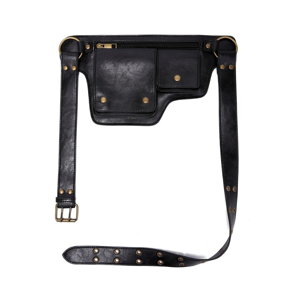 Waist Bag – Multi-Pocket, Leather Waist Metal Buckle Multi | Bag Vero – detail view 6