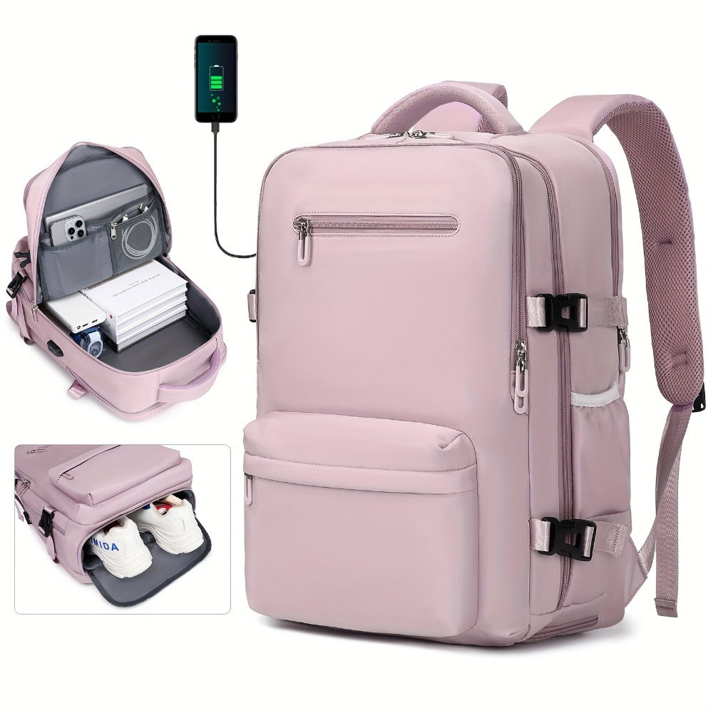 Laptop Backpack – 8 Colors, Nylon, USB Charging, for Travel & Work | Bag Vero – detail view 14