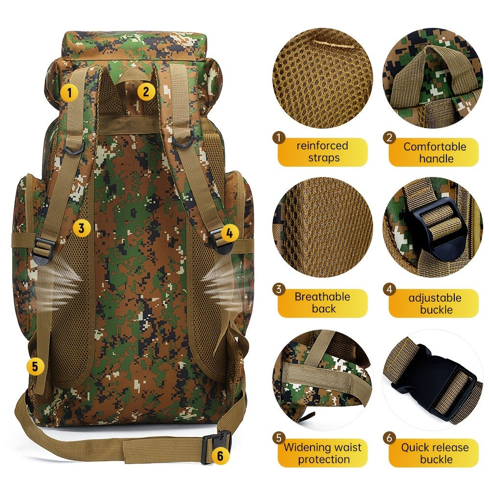 2pcs Men's Sports Large Capacity Backpack Sports Backpack Hiking Bag