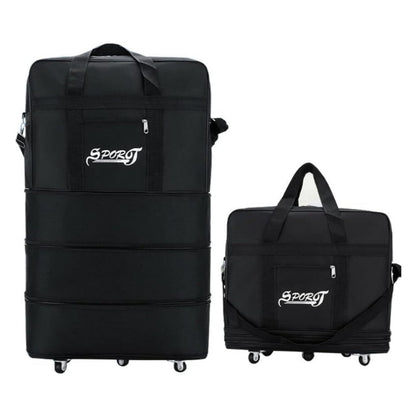 32'' Expandable Rolling Wheeled Duffle Bag Spinner Suitcase Foldable Luggage Expandable Black Blue Green Lattice
