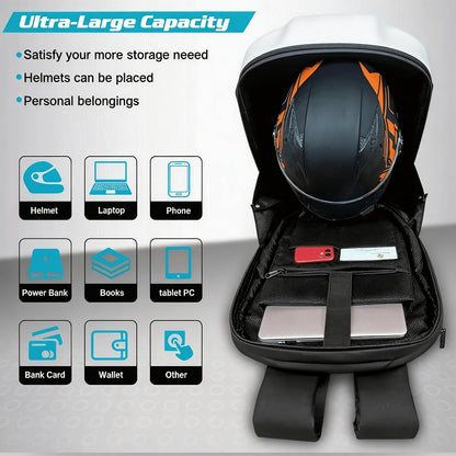 SZKUZMA Programmable LED Skull Backpack, App-Controlled Smart Eyes with DIY Pixel Art, 3D Hard Shell Laptop Bag, Large Capacity Motorcycle Gear, Cyberpunk Festival Gift
