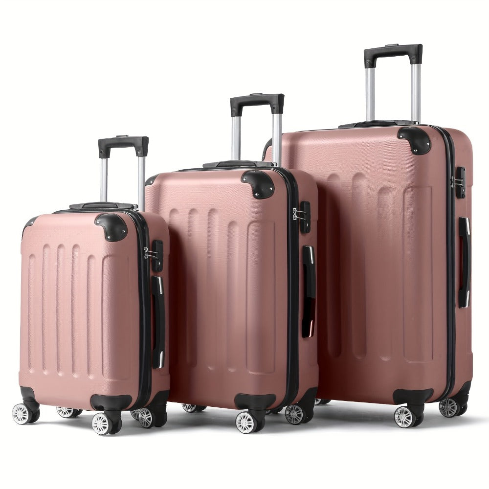 3pcs Luggage Set Wear-Resistance Hardshell Ligthwegt Spinner Wheels Suitcase Set with Tsa Lock, 3in1 Carry on Luggage(20" 24" 28") for Men and Women