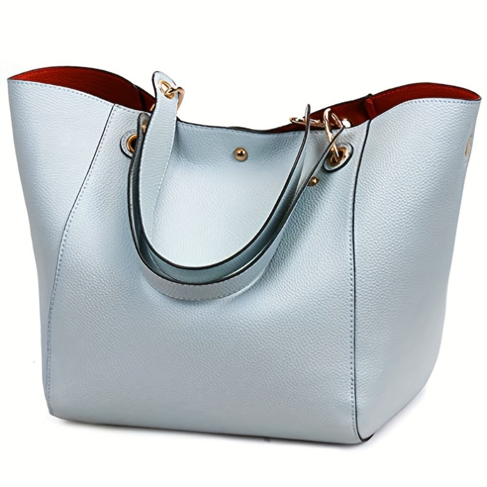 Tote Handbags for Women Large Capacity Work PU Leather Bucket Purse Designer Satchel Hobo Shoulder Bags