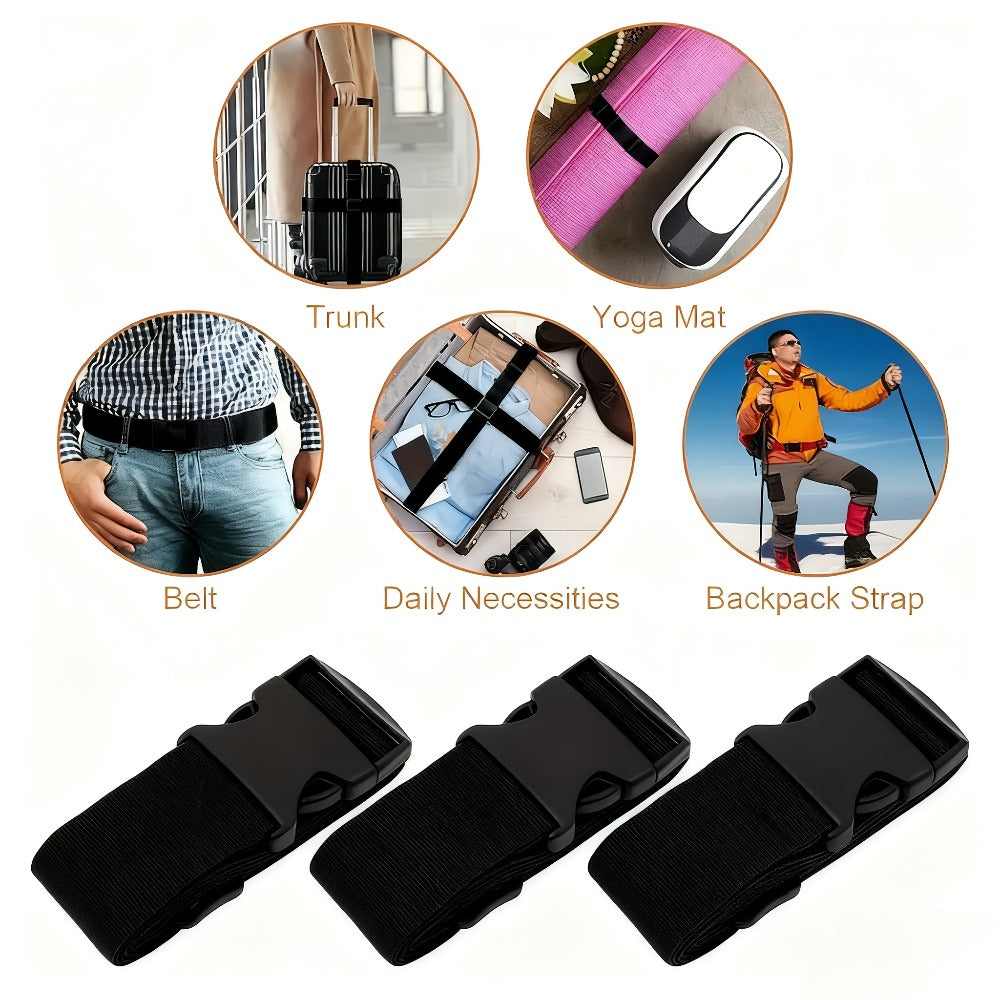Set of Three Transparent Luggage Covers And Three Adjustable Straps, Designed to Be Waterproof, Scratch-Resistant, And Dust-Proof. These Protective Covers Fit Suitcases of 20, 24, And 28 Inches
