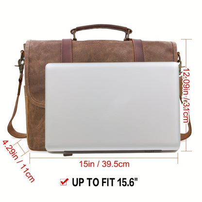 Laptop Bag – 15.6 Inch, Canvas, for Travel & Work | Bag Vero – detail view 2