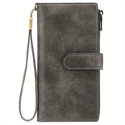 Ladies' Wallet Featuring a Double Zipper Compartment, Designed for RFID Protection, Serves As a Card Holder And Clutch Bag, Equipped with Numerous Card Slots, Ample Storage Space, Includes a Wrist Strap And Comes in a Gift Box