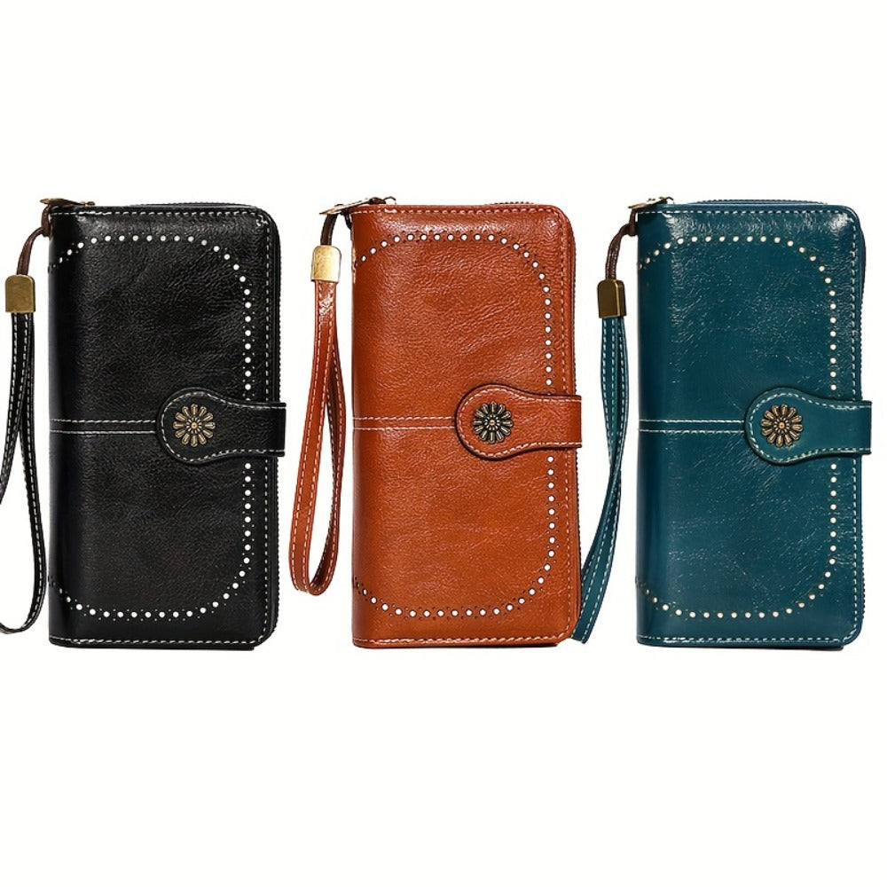 Women's Wallet – Sunflower Pattern Wristlet Card Slots | Bag Vero – detail view 8