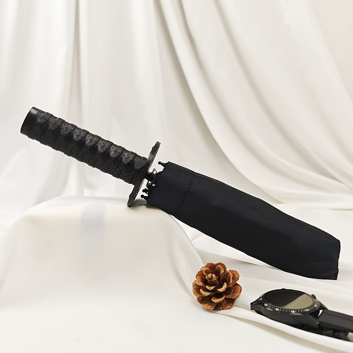 Samurai Sword Umbrella with Samurai Sword Handle, 20% Off Windproof Travel Umbrella, Lightweight And Portable Foldable Rain And Sun Umbrella for Outdoor Use