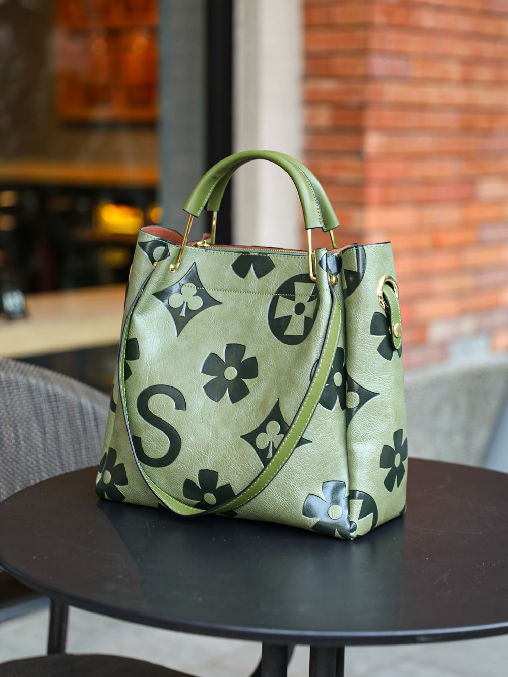 Elegant Flower Embossed Handbag, Fashionable Satchel Bag for Work, Classic All-Match Bag