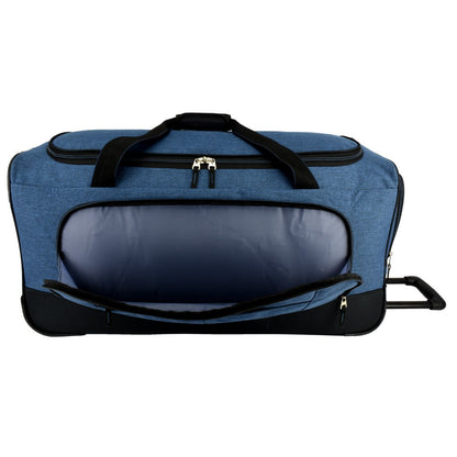 Pacific Gear Keystone 30" Polyester Upright Rolling Duffel Bag | Large Capacity, Lightweight, Retractable Handle & Recessed Wheels | Navy, Bright Red, Black, Grey, Purple, Olive - for Sports, Long Trips, & Camping