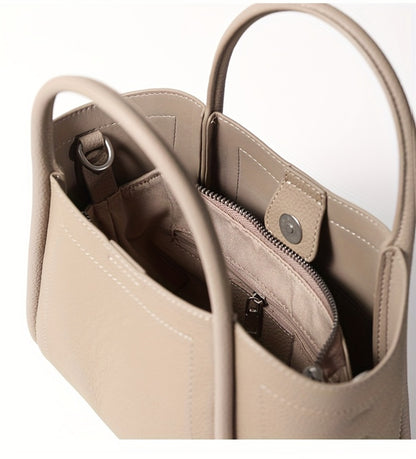 Cowhide Leather Vegetable Basket Bag New Luxury Leather Niche Design Shoulder Bag Crossbody Tote