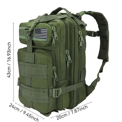 Compact 6.6gal Lightweight Tactical Rucksack - Durable Backpack for Cycling, Travel And Daily Use | Ideal Gift for Men