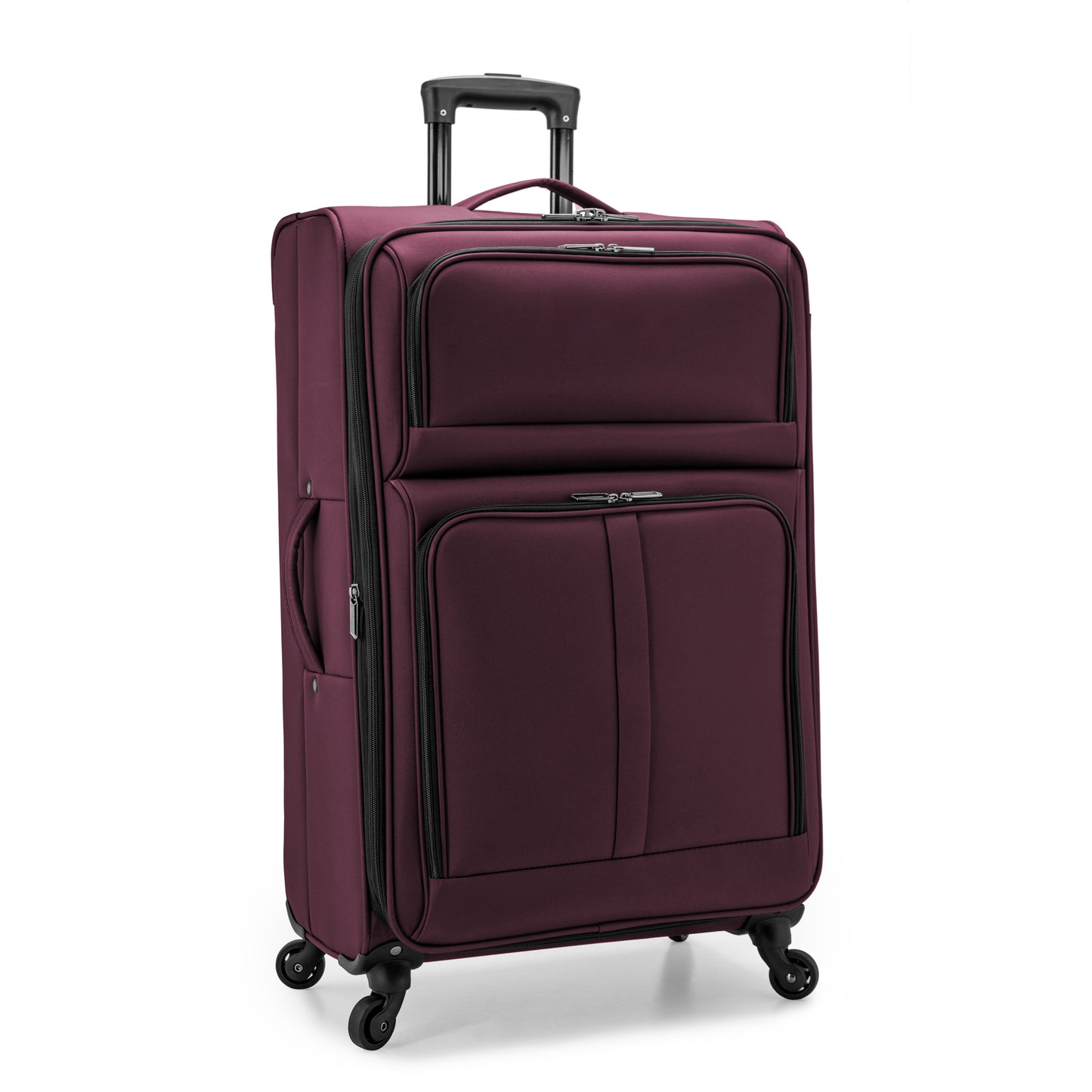 U.S. Traveler Anzio Softside Expandable Luggage w/ Spinner Wheels |Soft Shell, Lightweight, Expandable & 360° Spinner Wheels | 22"/26"/30"/2 PC Set/3 PC Set| Airline Approved Carry-on, Upright Checked Suitcases, Teal, Navy, Burgundy & Dark Grey - Ideal fo