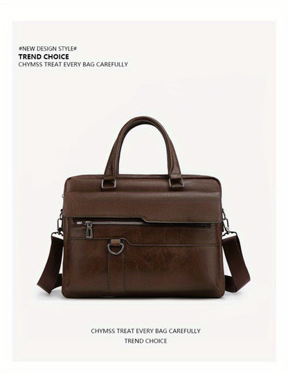 PU Business Briefcase - a Lightweight Crossbody Bag with Ample Storage, Ideal for Daily Commutes