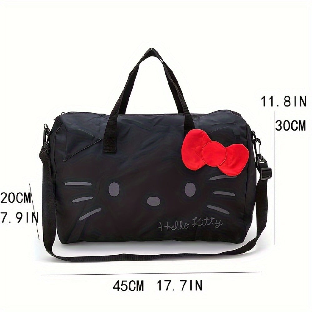Sanrio Hello Kitty Travel Duffel Bag For Women, Weekender Overnight Bags With Shoe Compartment, Carry On Duffle Bag Sports Gym Tote Bags