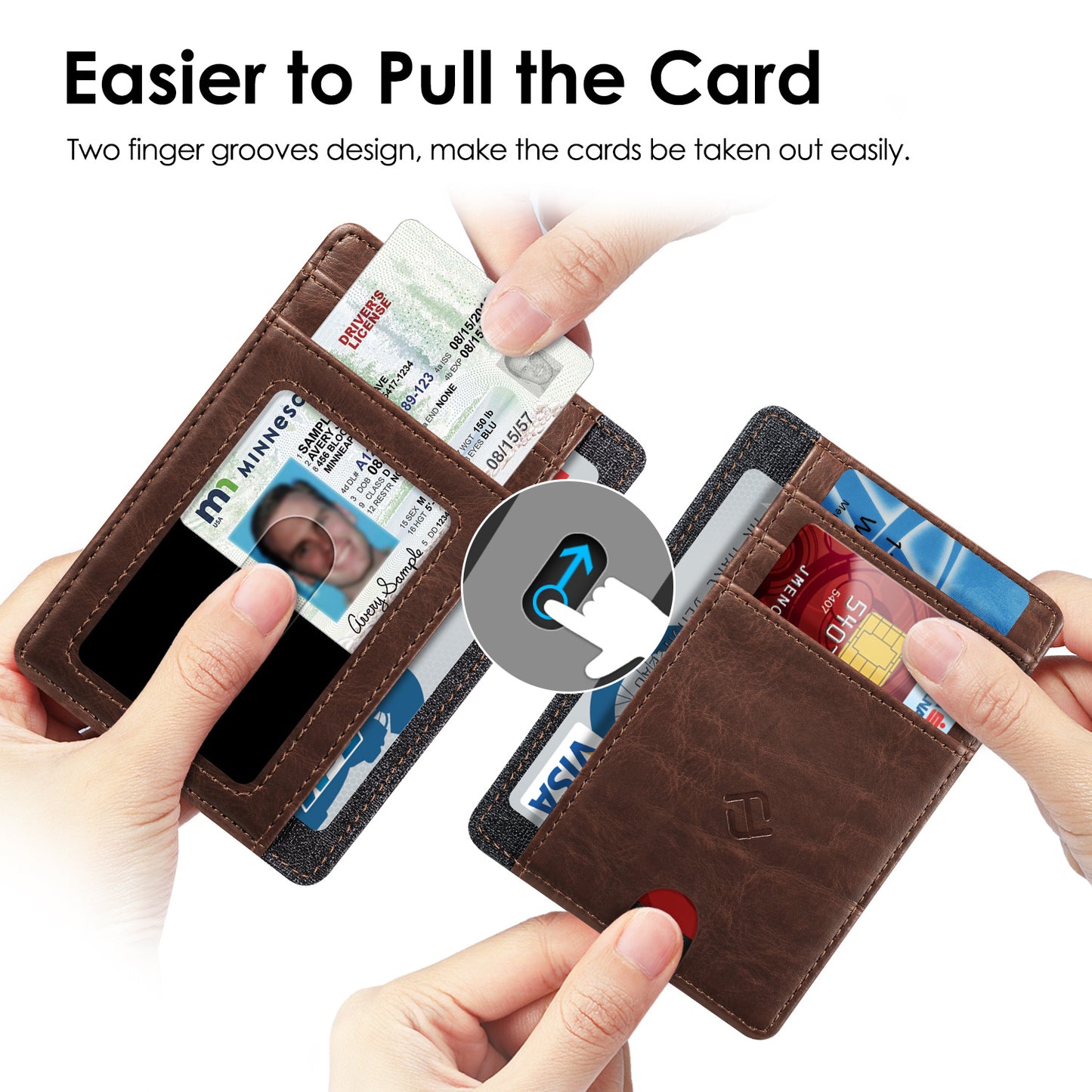 Fintie Slim Minimalist Front Pocket Wallet, RFID Blocking Credit Card Holder Card Cases With ID Window For Men Women