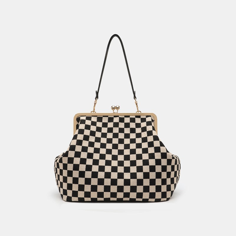 [Holiday Gifts] Affordable Luxury Niche Clasp Bags, Checkered Evening Clutches, Spacious Tote Bags, Shoulder Bags, Women's Handbags, Holiday Gifts, Birthday Gifts